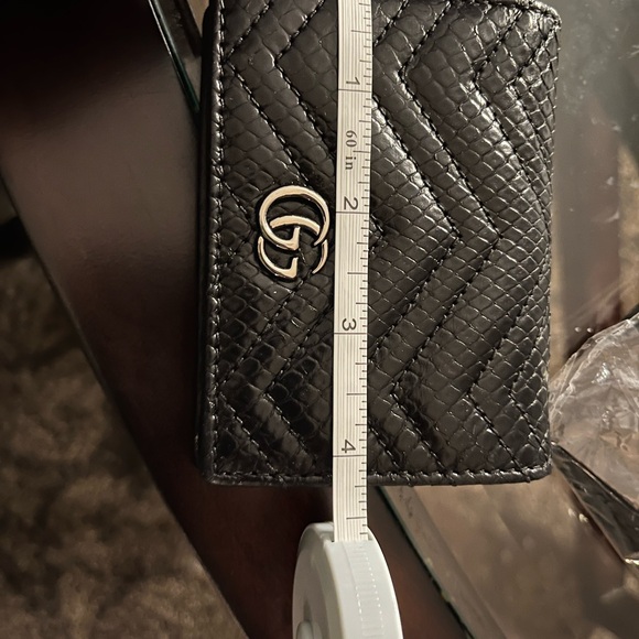 Gucci GG Marmont Quilted Python and calfskin wallet excellent condition - Picture 7 of 16